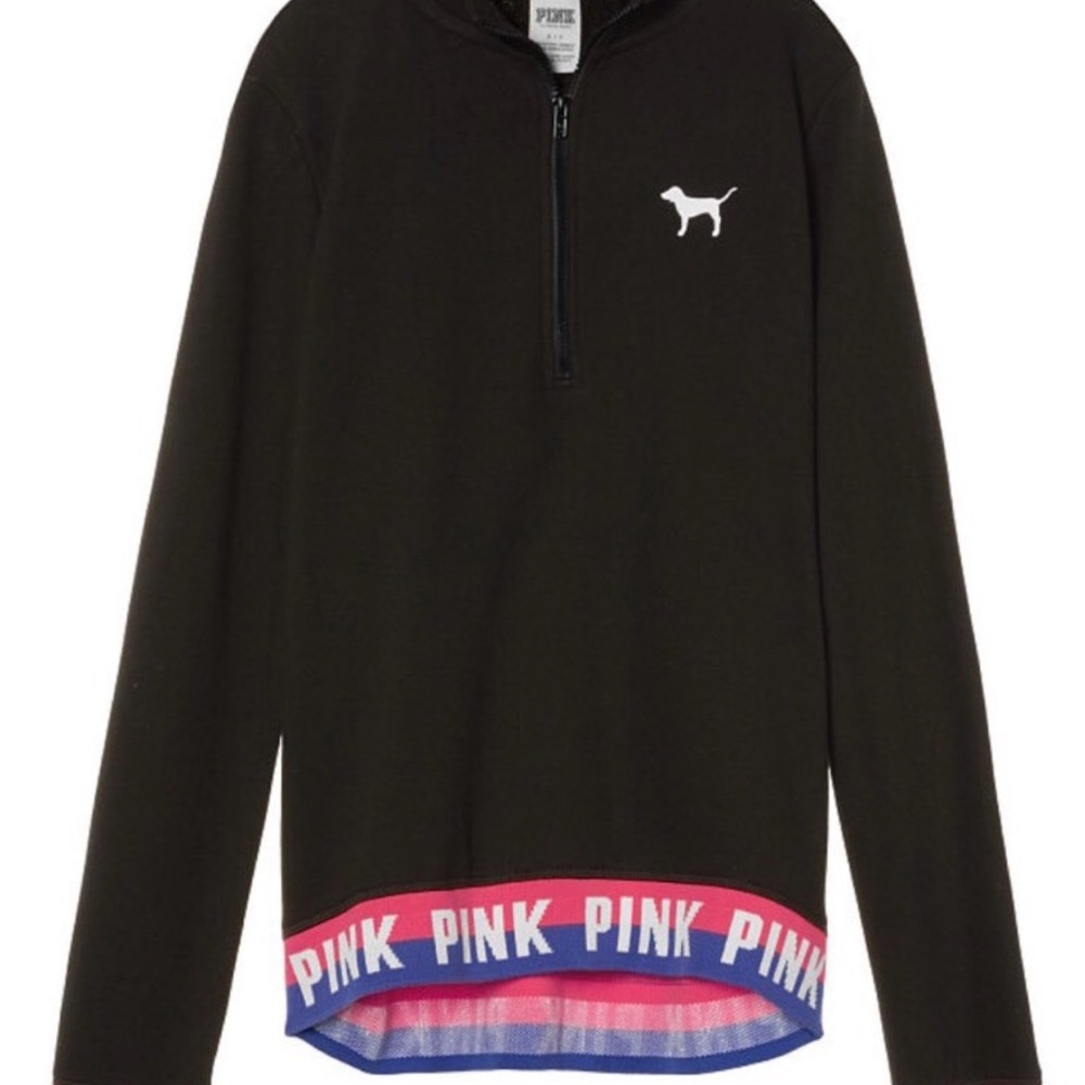 PINK Victoria's Secret Rainbow High Low Mock  Pullover size small NWT cute
